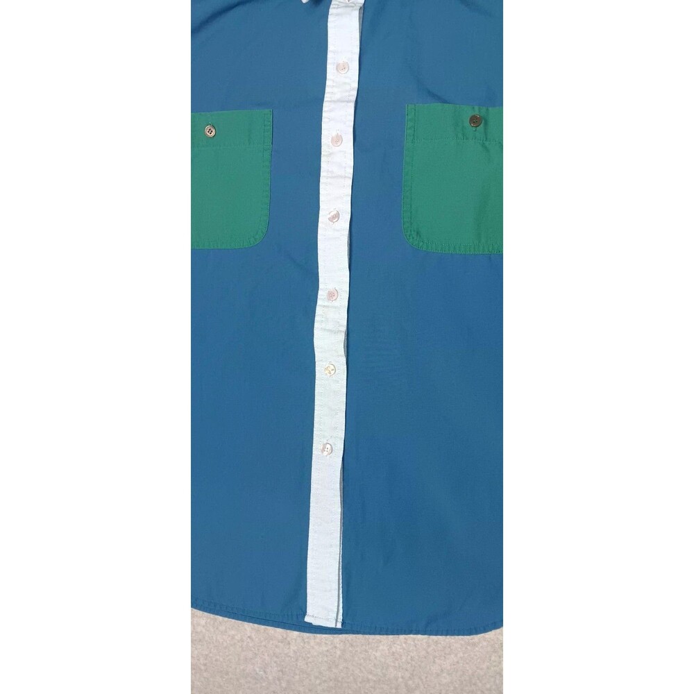 Vtg Cabin Creek 90s Colorblock Button Up Mens XL Retro Fresh Prince Hip Hop Swag - Picture 7 of 12